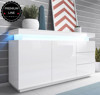 Imagen de Aparador modelo Onela color blanco - Todo el mueble en alto brillo