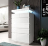 Imagen de Cómoda Miranda en color blanco con LED RGB