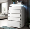 Imagen de Cómoda Miranda en color blanco con LED RGB