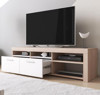 Imagen de Mueble TV modelo Corina (140x40cm) color sonoma y blanco