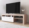 Imagen de Mueble TV modelo Corina (140x40cm) color sonoma y blanco