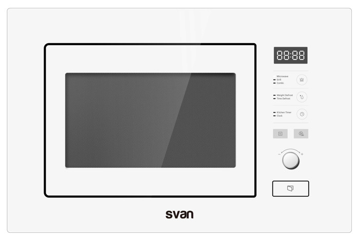 Imagen de Microondas Integración Svan, 800w, Metacrilato Blanco, Digital y Grill