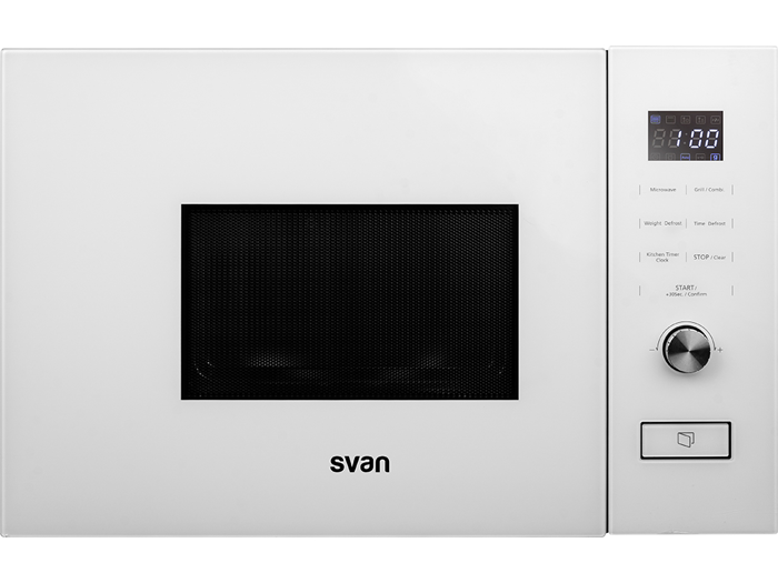 Imagen de Microondas Integración Svan, 800w, Cristal Blanco, Digital, Grill