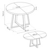 Imagen de Mesa comedor extensible 110 redonda patas metálicas