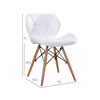 Imagen de SILLA EIFFEL QUILTED WHITE (54,5X53X71 - ASIENTO AL SUELO 45,5CM)