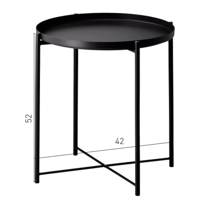 Imagen de MESA AUXILIAR NORDIC PLATE BLACK