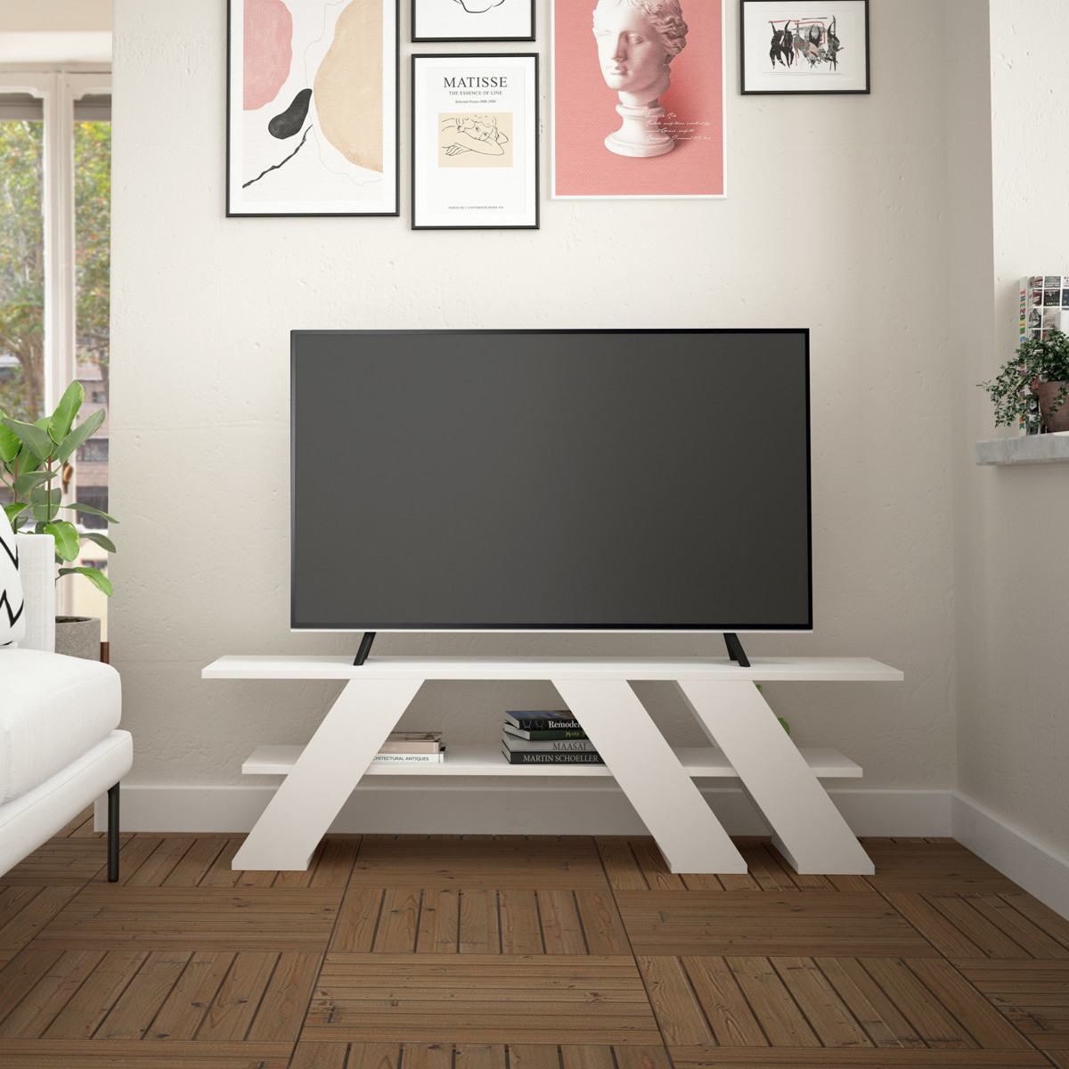 Imagen de MESA TV [MT-0352] (C6) 40X140X34 BLANCO