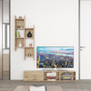 Imagen de Coposicionde Salon la cual incluye mesa Tv con una puerta y Modulo alto de estanteria para colgar a la pared
