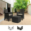 Imagen de Conjunto de Exterior de 2 butacas + 1 mesa 
    Mesa: 43x43x39 cm color negro