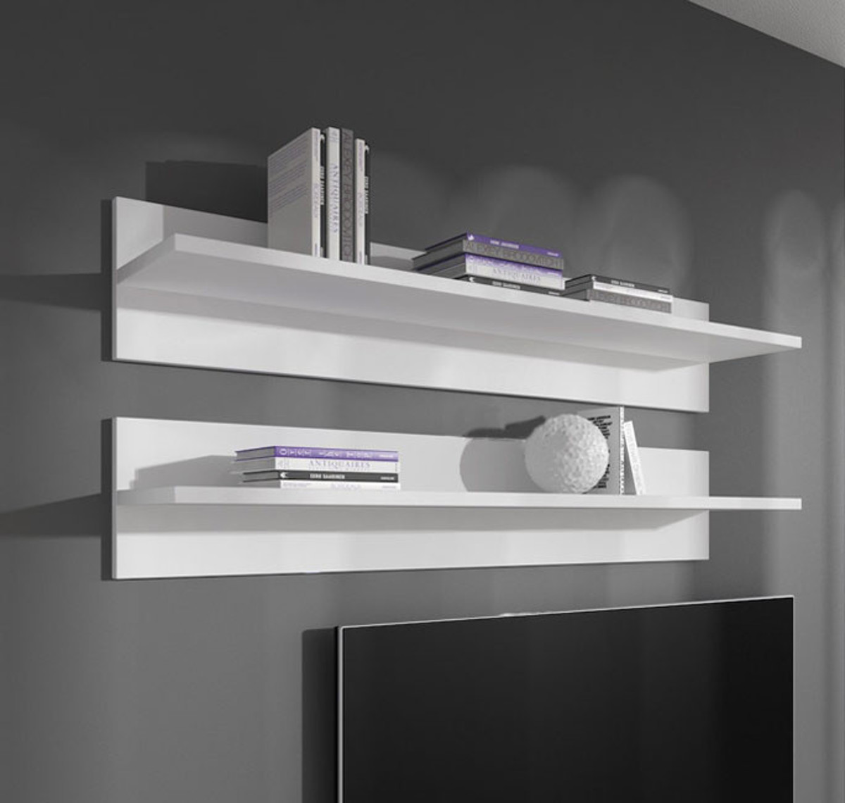 Imagen de Conjunto de dos estantes modelo Nerea en color blanco