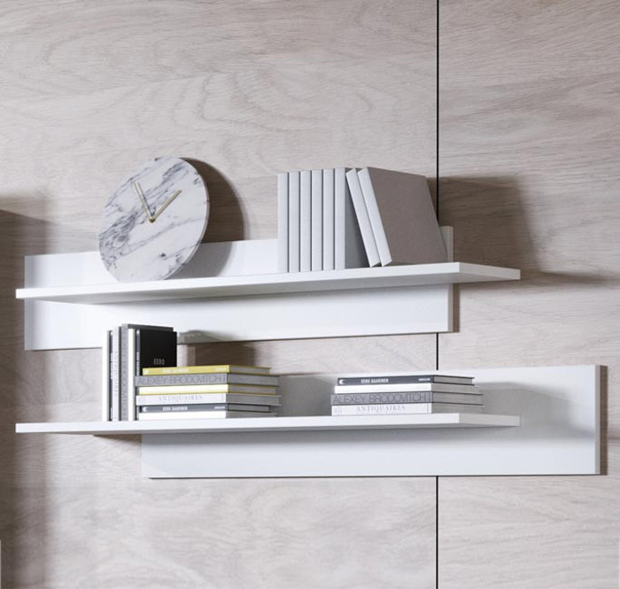 Imagen de Conjunto de dos estantes modelo Leiko en color blanco