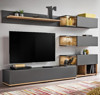 Imagen de Mueble de salón modelo Olson color gris y roble (2,4m)