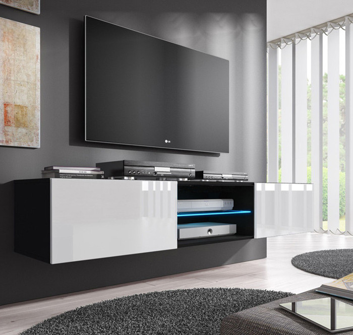 Imagen de Mueble TV modelo Tenon (160 cm) en negro y blanco