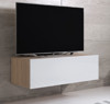 Imagen de Mueble TV modelo Leiko H1 (100x30cm) color sonoma y blanco