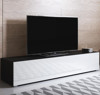 Imagen de Mueble TV modelo Leiko H2 (160x32cm) color negro y blanco con patas estÃ¡ndar
