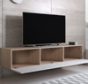 Imagen de Mueble TV modelo Leiko H2 (160x30cm) color sonoma y blanco