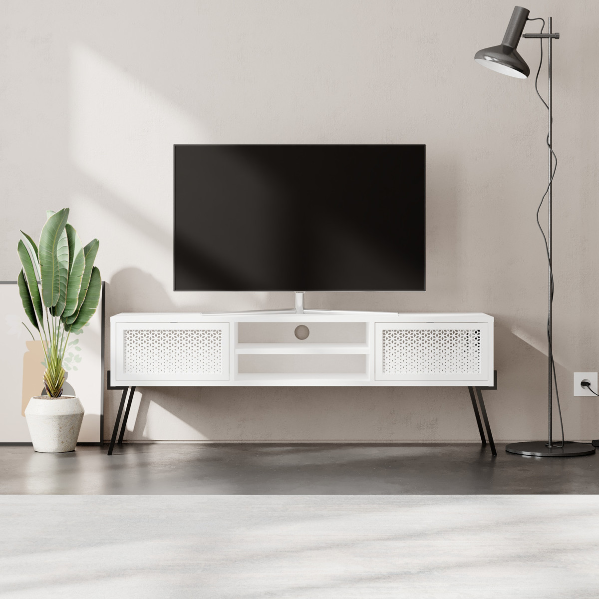 Imagen de MESA TV [MT-0354] (C6) 51X140X36 BLANCO
