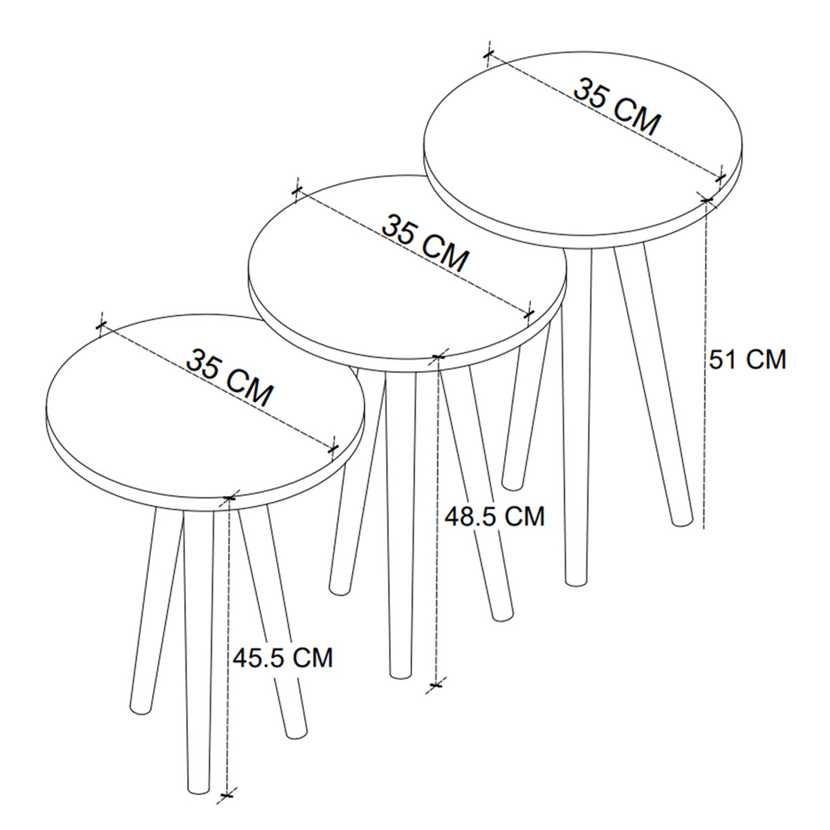 Imagen de Mesa Centro Mc-0363 (E6) 49X35X35 Safir