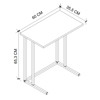 Imagen de Mesa Auxiliar Metal Mc-0365 (E6) 66X60X36 Safir