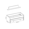 Imagen de Cama Compacto 1 Cajones+Estanteria