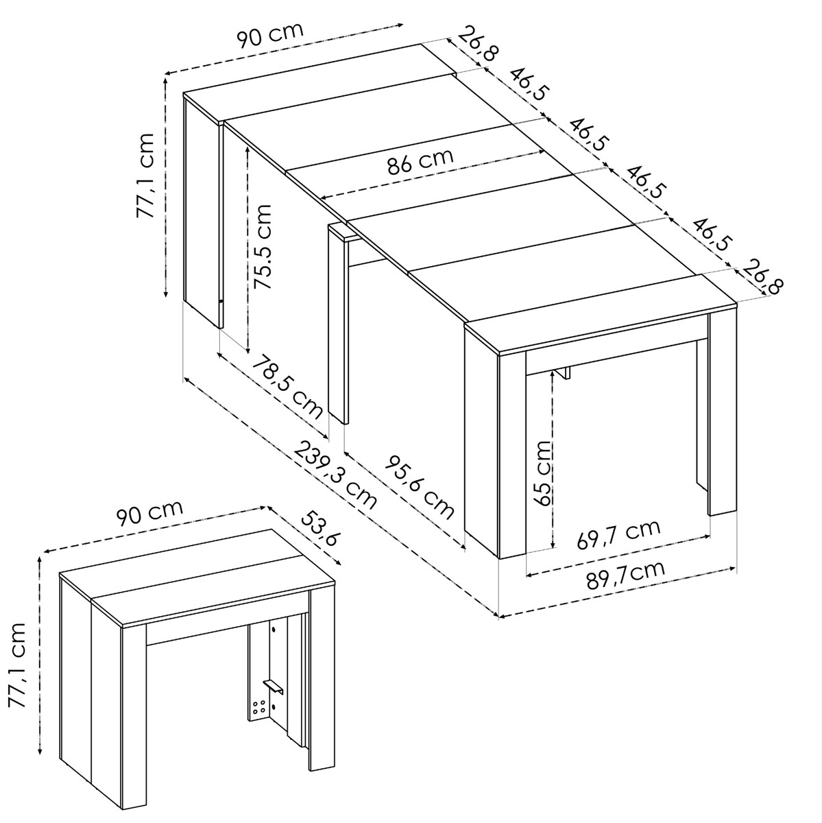 Imagen de Mesa extensible Kiona