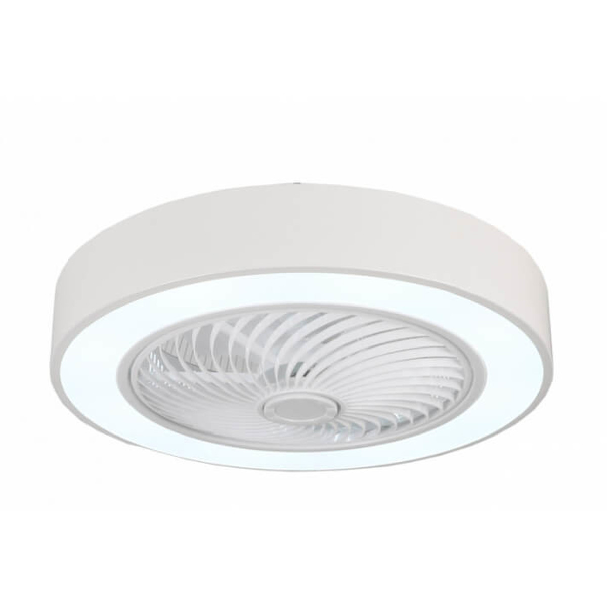 Imagen de SINTRA, Ventilador techo tipo plafón, luxury line, Motor 40W, 60 cm, con mando a distancia, Luz LED 3 colores,control por BLUETOOTH, Blanco
