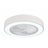 Imagen de SINTRA, Ventilador techo tipo plafón, luxury line, Motor 40W, 60 cm, con mando a distancia, Luz LED 3 colores,control por BLUETOOTH, Blanco