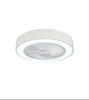 Imagen de SINTRA, Ventilador techo tipo plafón, luxury line, Motor 40W, 60 cm, con mando a distancia, Luz LED 3 colores,control por BLUETOOTH, Blanco