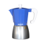 Imagen de Colori-6-blanco, cafetera de aluminio,  6 tazas, interior con tratamiento anti oxido, asa aislante blanca