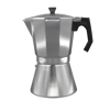 Imagen de Mokka induccion 6N, cafetera de aluminio/negro, 6 tazas, color aluminio, apta para induccion