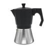 Imagen de Mokka induccion 6N, cafetera de aluminio/negro, 6 tazas, color aluminio, apta para induccion