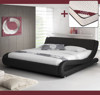 Imagen de Cama de matrimonio Piccione color negro (180x200cm) con colchón Texas