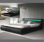 Imagen de Cama de matrimonio con canapé Patricia en color negro (150x190cm)
