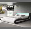 Imagen de Cama de matrimonio con canapéPatricia en color blanco con negro (140x190cm)