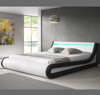 Imagen de Cama de matrimonio con canapéPatricia en color blanco con negro (140x190cm)