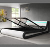 Imagen de Cama de matrimonio con canapéPatricia en color blanco con negro (140x190cm)