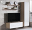 Imagen de Conjunto de muebles Leiko 1E sonoma y blanco (1,6m)