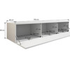 Imagen de Conjunto de muebles Leiko 4D negro y blanco (1,6m)