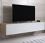 Imagen de Mueble TV modelo Leiko H2 (160x30cm) color sonoma y blanco