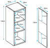 Imagen de Armario colgante modelo Leiko V3 (40x126cm) color blanco