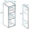Imagen de Armario colgante modelo Leiko V3 (40x126cm) color blanco
