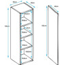 Imagen de Armario colgante modelo Leiko V4 (40x165cm) color sonoma y blanco
