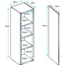 Imagen de Armario colgante modelo Leiko V4 (40x165cm) color sonoma y blanco